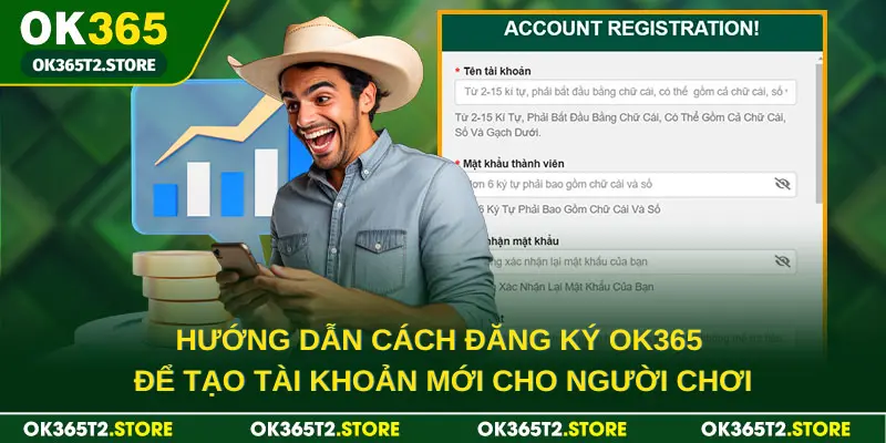 Hướng dẫn cách đăng ký OK365 để tạo tài khoản mới cho người chơi